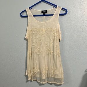 Cold Shoulder T-Shirt Dress in Cream